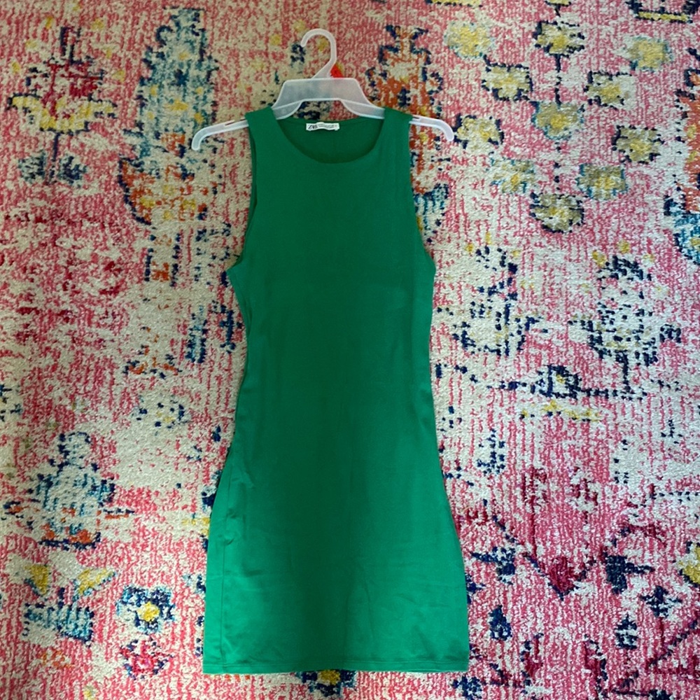 Zara green mini dress